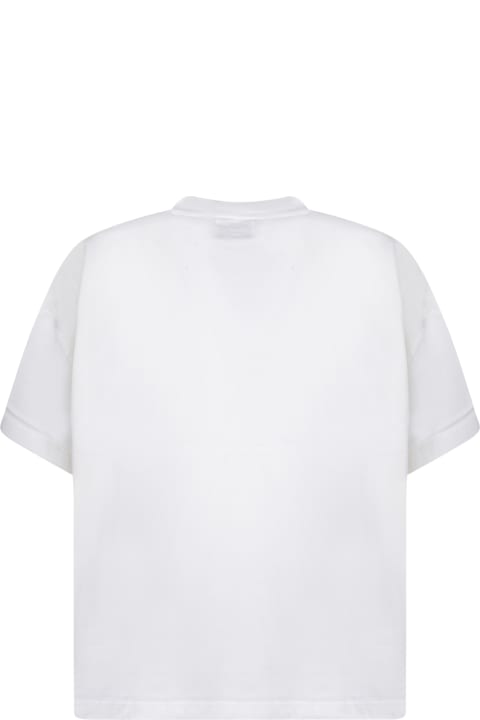 Bonsai ملابس علوية لـ القسم الرجالي Bonsai Lettering Logo White T-shirt