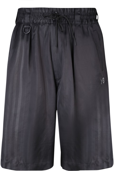メンズ新着アイテム Y-3 Adidas Y-3 3s Black Bermuda Shorts