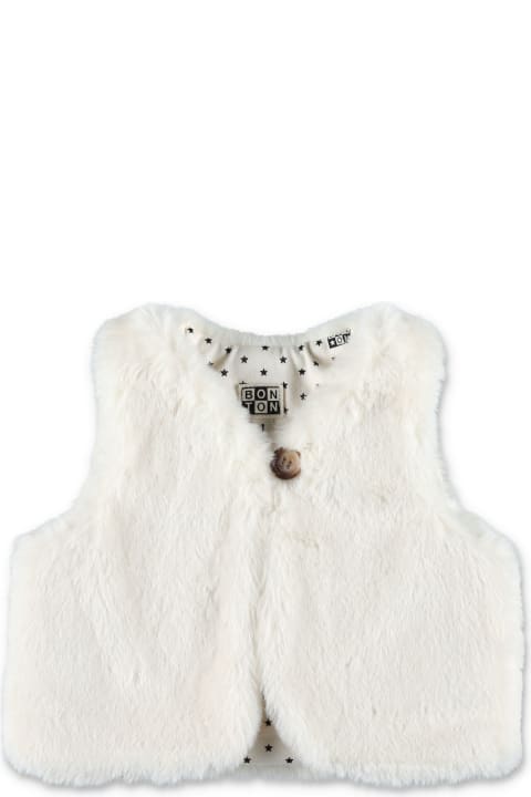 Bonton Coats & Jackets for Girls Bonton Gilet Eco-fur