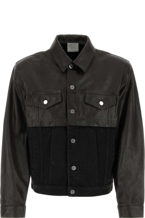 VTMNTS Coats & Jackets for Men VTMNTS Two-tone Denim And Leather Jacket