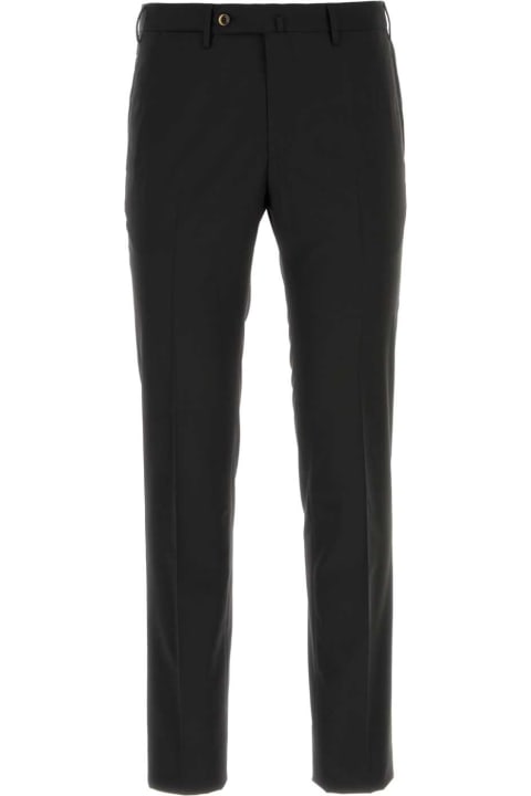 PT01 Clothing for Men PT01 Black Stretch Cotton Chino Pant