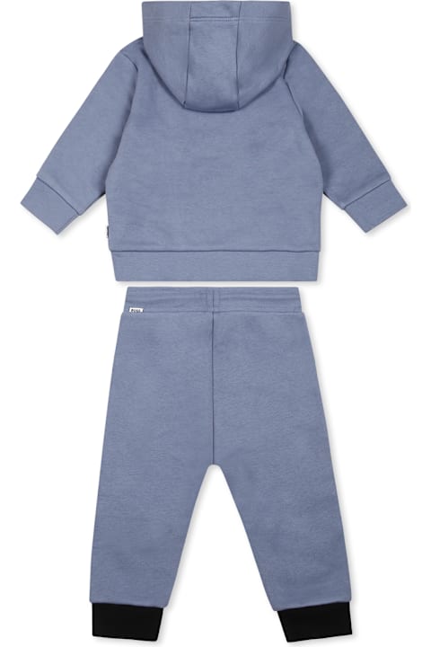 Homeware Hugo Boss Light Blue Set For Baby Boy With Logo