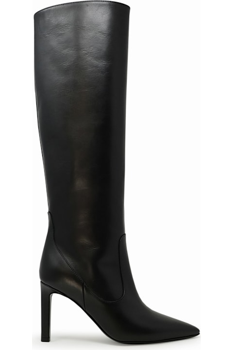 Parosh Boots for Women Parosh Anshoe Black Leather Boots