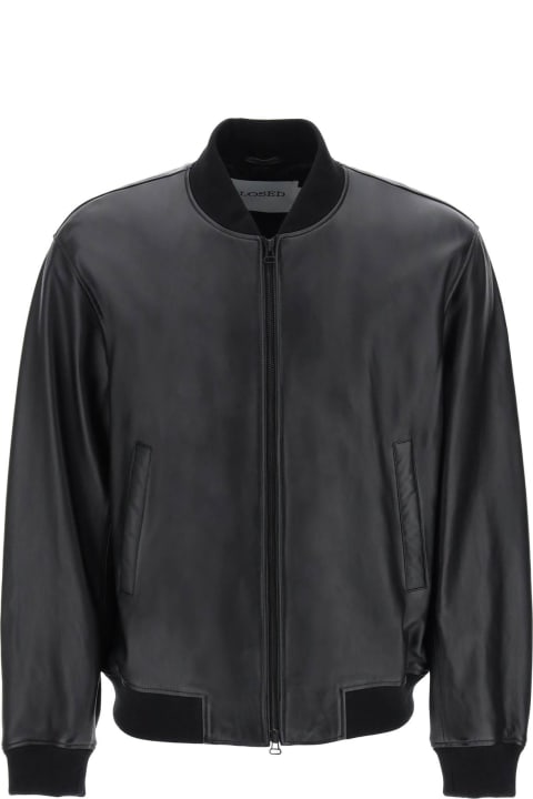Closed Coats & Jackets for Men Closed Leather Bomber Jacket