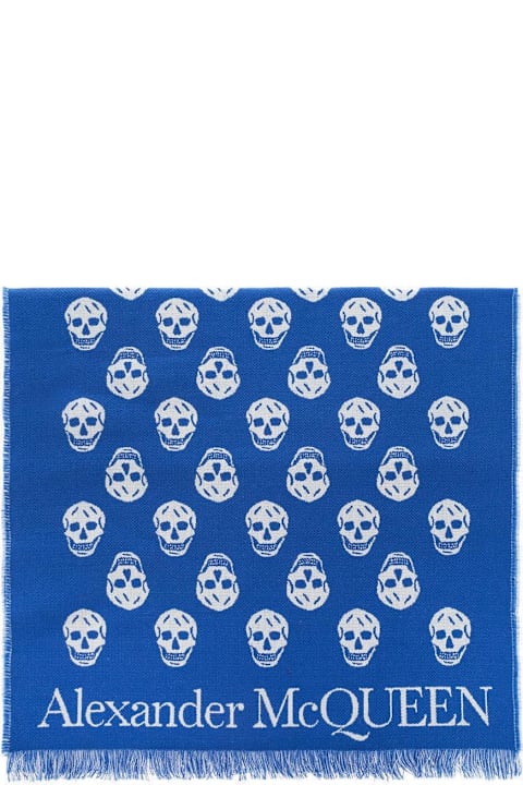 آخر صيحات الموضة من السيدات Alexander McQueen Skull Printed Fringed Scarf