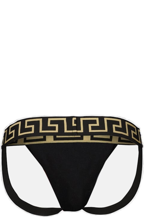 Homeware Versace Black Stretch Cotton Brief
