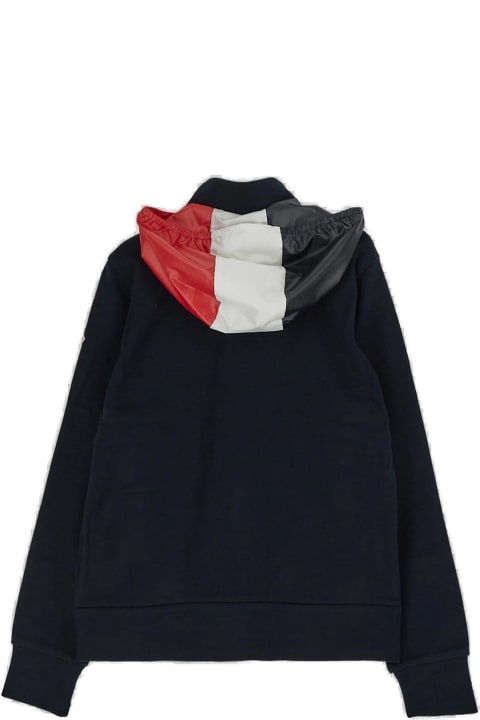 Moncler Sweaters & Sweatshirts for Women Moncler Logo Patch Zip-up Hoodie