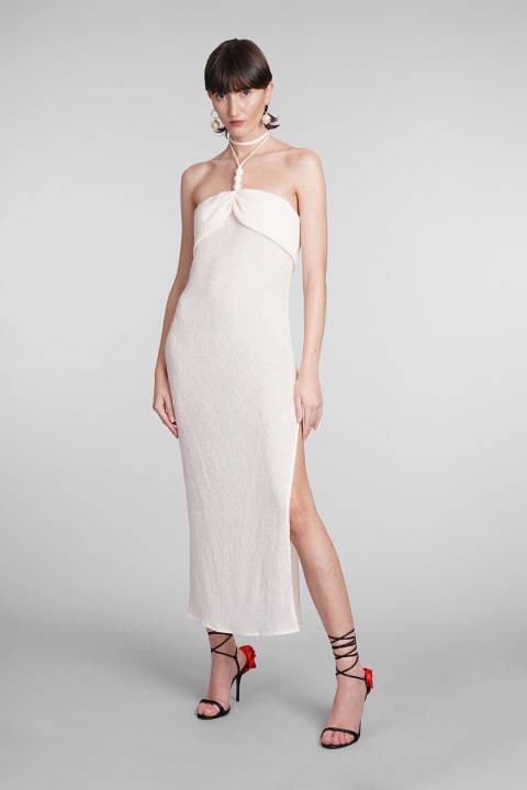 Magda Butrym for Women Magda Butrym Dress In Beige Wool And Polyester