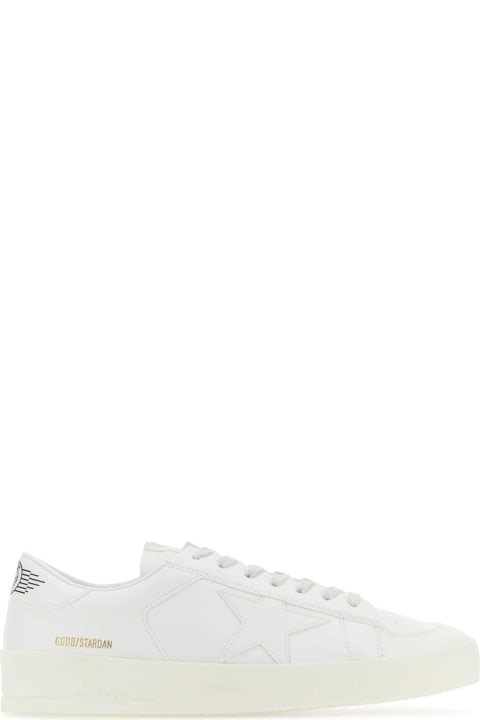 Fashion for Men Golden Goose White Synthetic Leather Stardan Sneakers