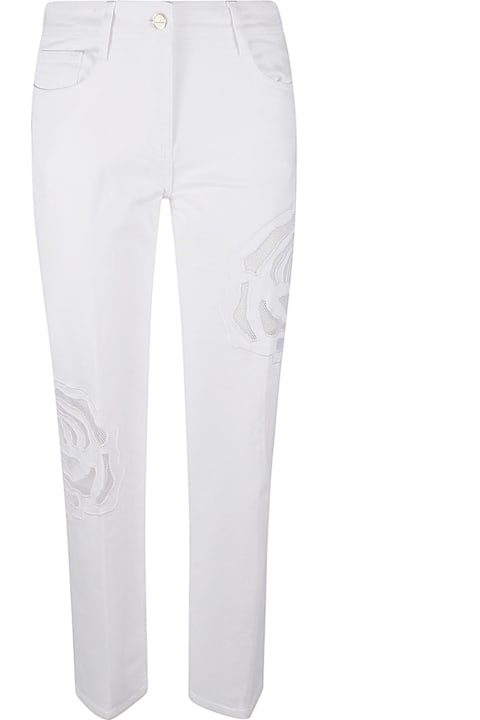 Blugirl Clothing for Women Blugirl Lace Rose Paneled Jeans