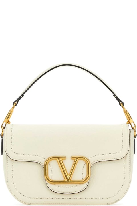 Homeware Valentino Garavani Ivory Leather Alltime Shoulder Bag