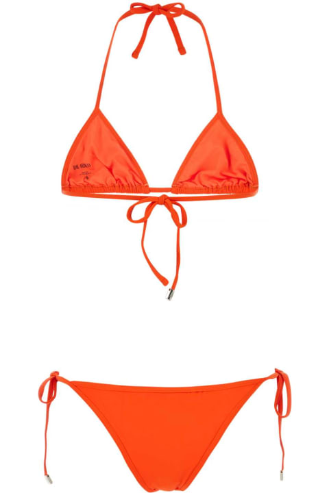 Swimwear for Women The Attico Fluo Orange Stretch Nylon Bikini