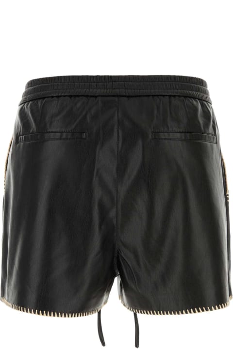 Nanushka Clothing for Men Nanushka Black Synthetic Leather Amil Bermuda Shorts