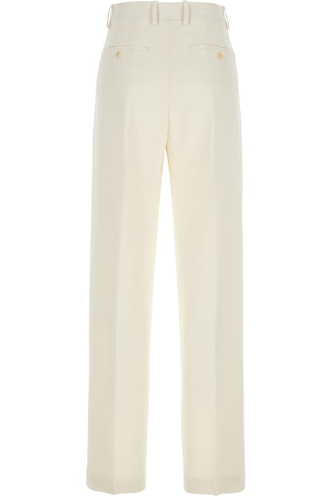 Homeware Theory 'admiral' White Pants With Belt Loops In Tech Fabric Woman