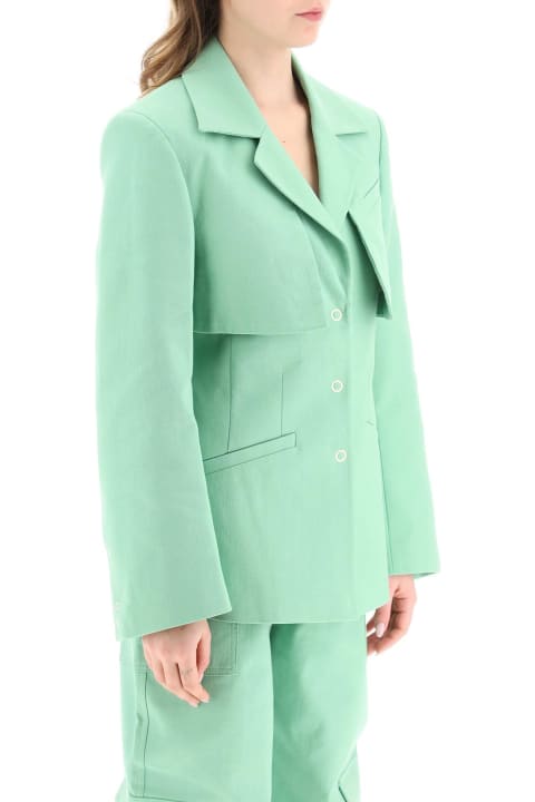 Ganni Coats & Jackets for Women Ganni Cotton Suiting Blazer
