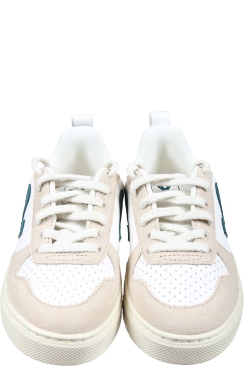 Homeware Veja White Sneakers For Kids With Logo