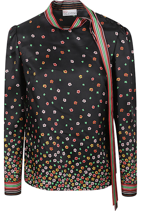 RED Valentino for Women RED Valentino Flowers & Stripes Shirt