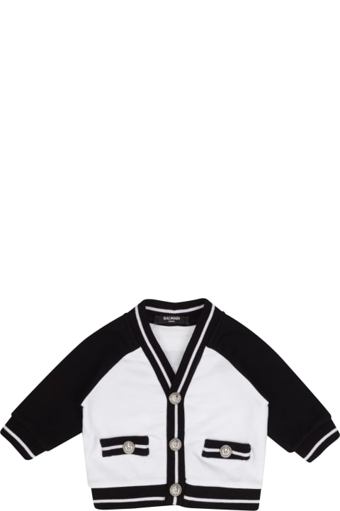 Balmain Sweaters & Sweatshirts for Baby Girls Balmain Two-tone Jacket