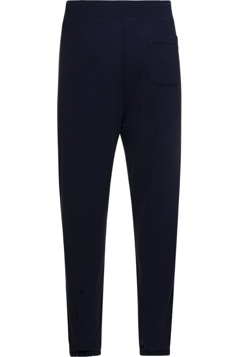 メンズ Polo Ralph Laurenのボトムス Polo Ralph Lauren Blue Sweatpants With Drawstring In Cotton Blend Man
