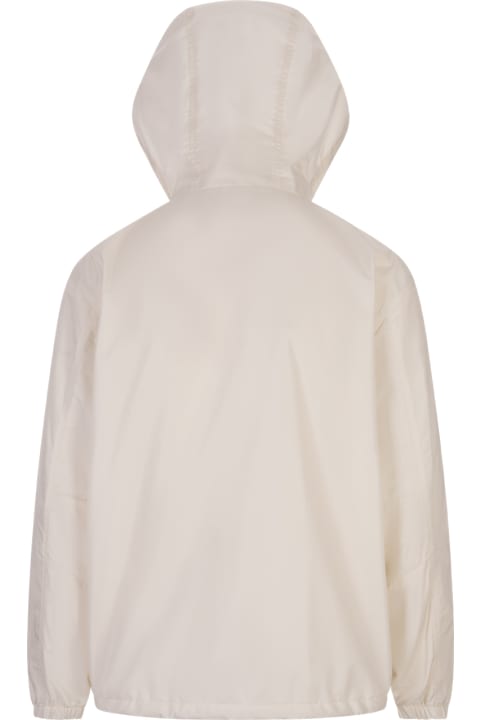メンズ新着アイテム Givenchy Off White Technical Fabric Windbreaker Jacket
