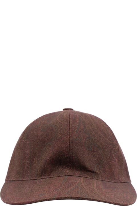 Hats for Men Etro Hat With Paisley Print