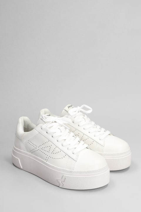 Ash Shoes for Women Ash Santana Sneakers In White Leather