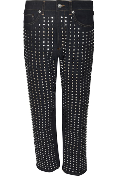 Dondup for Kids Dondup Embellished Fitted Jeans