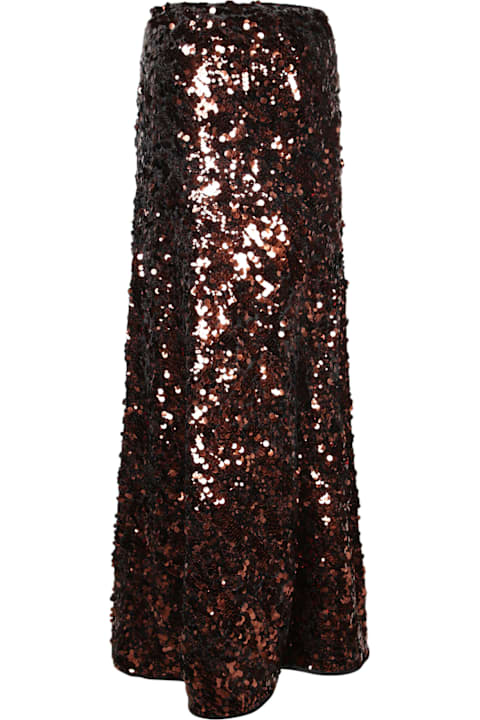 Homeware Ganni Brown Sequin Maxi Skirt