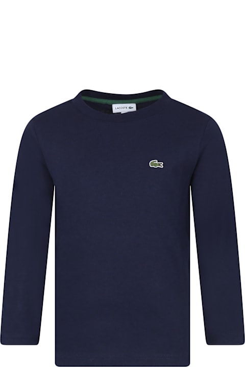 Homeware Lacoste Blue T-shirt For Boy With Crocodile