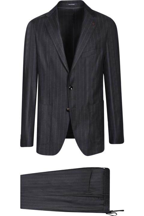 Suits for Men Tagliatore Pinstripe Grey Suit