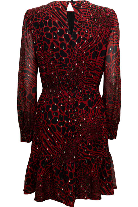ウィメンズ新着アイテム MICHAEL Michael Kors Animalier Red Dress With Metallic Polka Dots Details M Michael Kors Woman