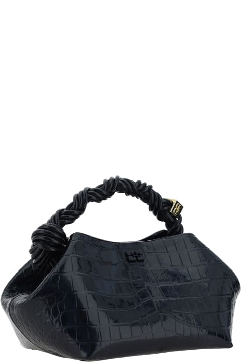 Ganni for Women Ganni Small 'bou Cocco' Bag In Black Recycled Leather Blend