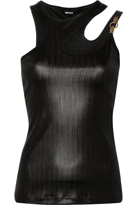 Just Cavalli Topwear for Women Just Cavalli Just Cavalli Black Sleeveless Top