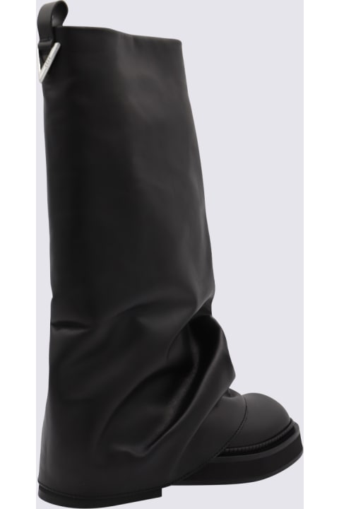 ウィメンズ ブーツ The Attico Black Leather Robin Boots