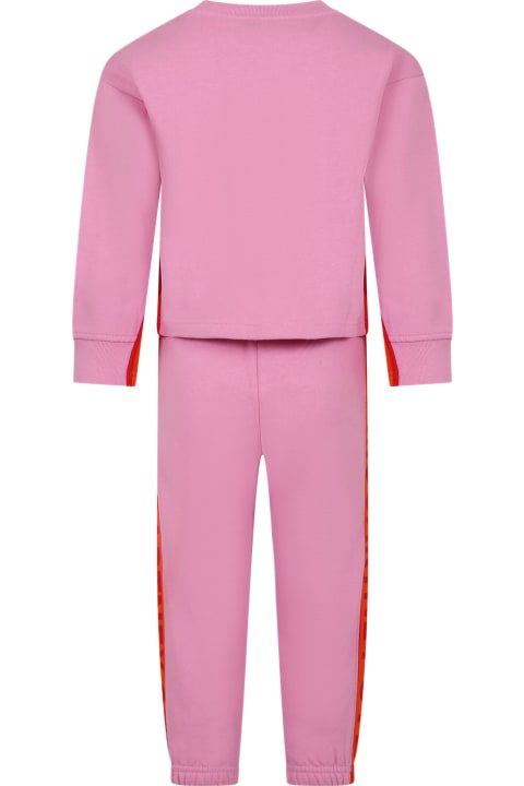 ガールズ ジャンプスーツ Stella McCartney Kids Pink Outfit For Girl With Logo