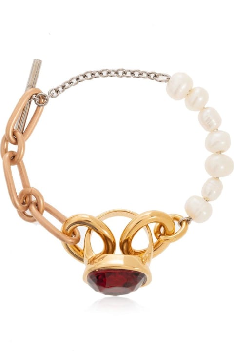 Bracelets for Women Marni Ring Pendant Chunky Chain Embellished Bracelet