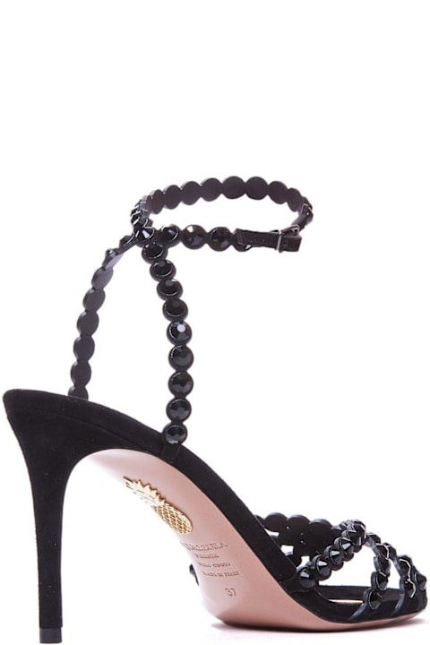 Aquazzura for Kids Aquazzura Tequila Embellished Open Toe Sandals