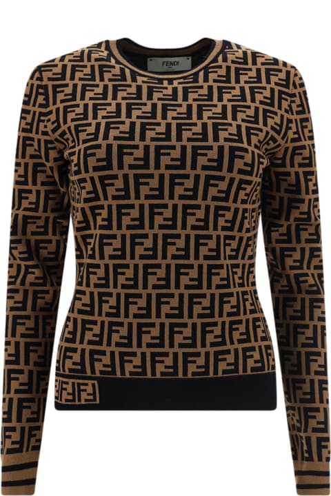 Sweaters for Women Fendi Ff Viscose Sweater