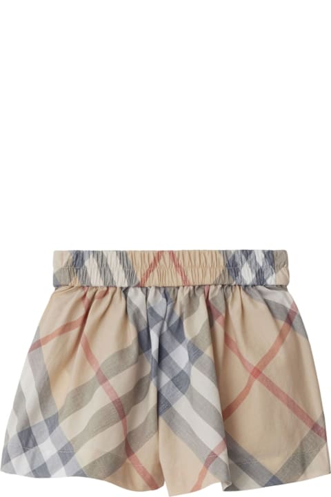 Bottoms for Baby Girls Burberry Burberry Kids Shorts Beige