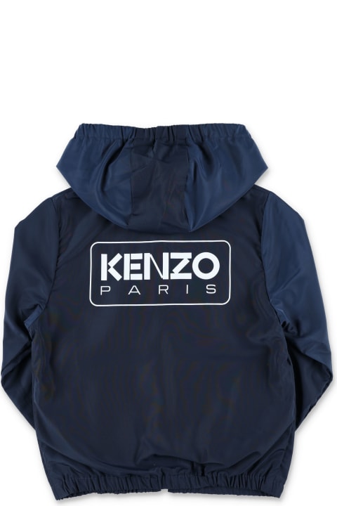 Coats & Jackets for Boys Kenzo Kids Logo Windbreaker Jacket