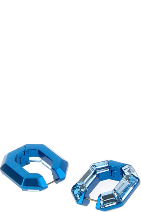 Swarovski for Men Swarovski Light Blue Crystal Lucent Earrings