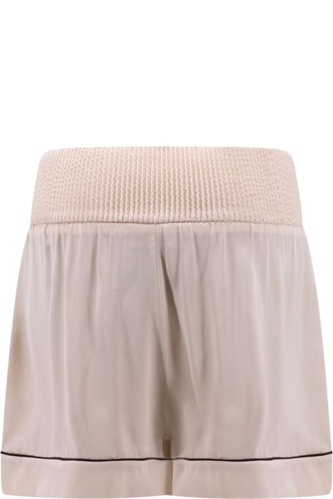 Off-White Pants & Shorts for Women Off-White Viscose Pajama Shorts