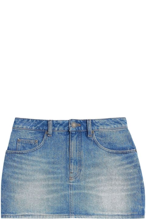 Ami Alexandre Mattiussi Skirts for Women Ami Alexandre Mattiussi Blue Cotton Mini Skirt