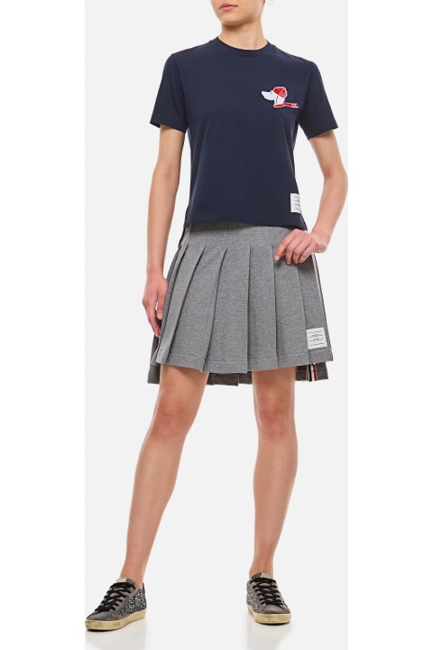 Skirts for Women Thom Browne Mini Cotton Pleated Skirt