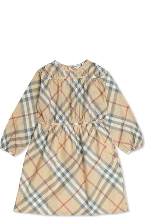 Dresses for Girls Burberry Checked Crewneck Dress