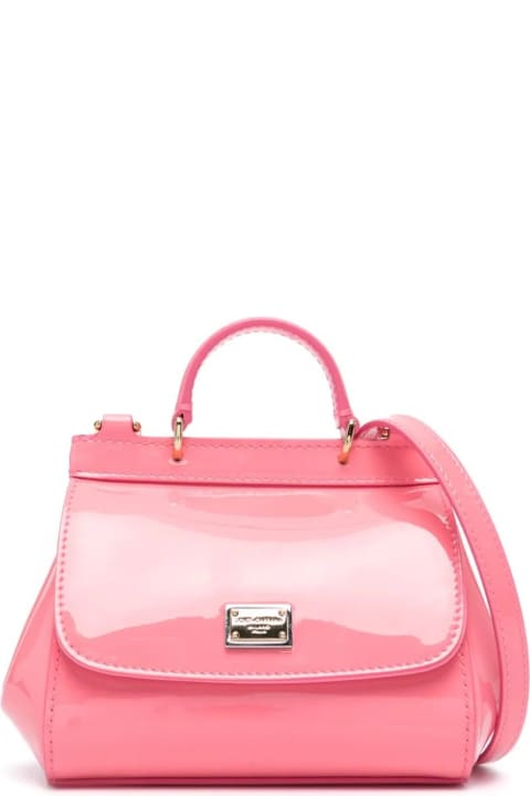 Accessories & Gifts for Baby Girls Dolce & Gabbana Mini Sicily Bag In Pink Patent Leather