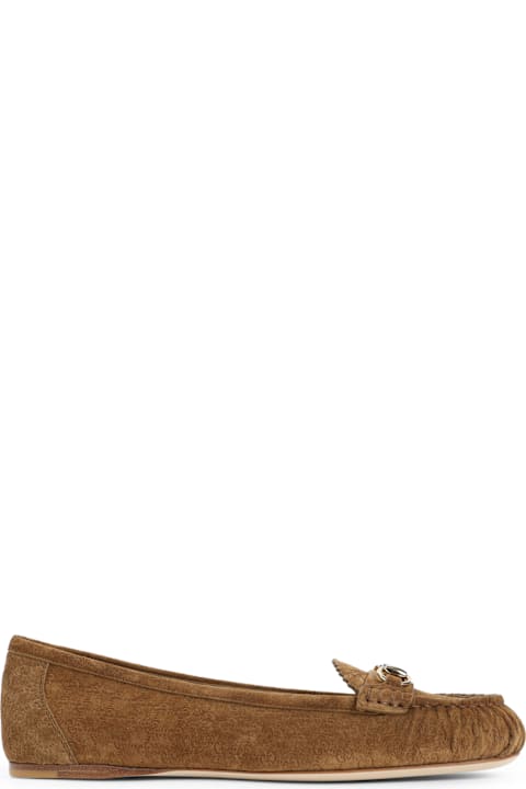 Gucci Flat Shoes for Women Gucci Camel Suede Loafers