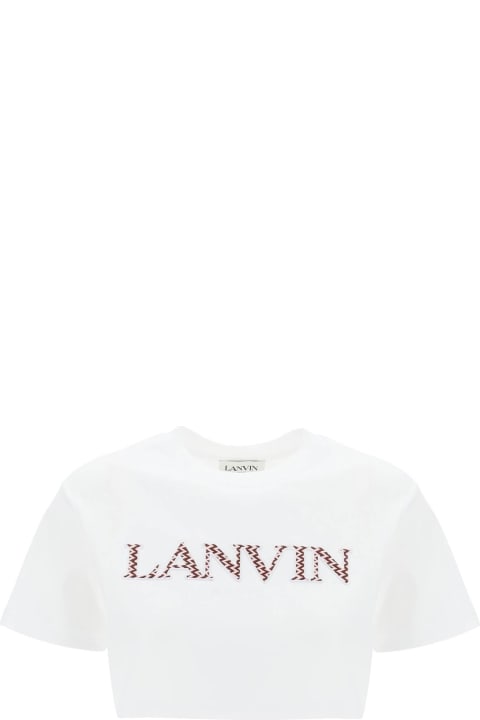 ウィメンズ トップス Lanvin Curb Logo Cropped T-shirt