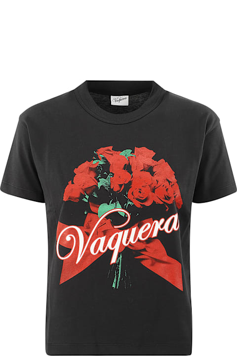 Vaquera Clothing for Women Vaquera Women Rose Bouquet T Shirt Woven