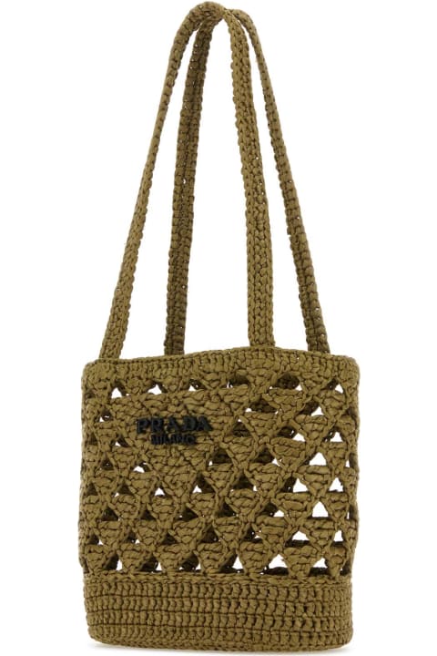 Fashion for Women Prada Khaki Straw Handbag